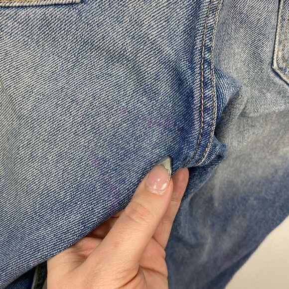 LEVIS 505 - Vtg 70s-80s Made In USA Orange Tab Distressed Blue Jeans - Picture 7 of 10